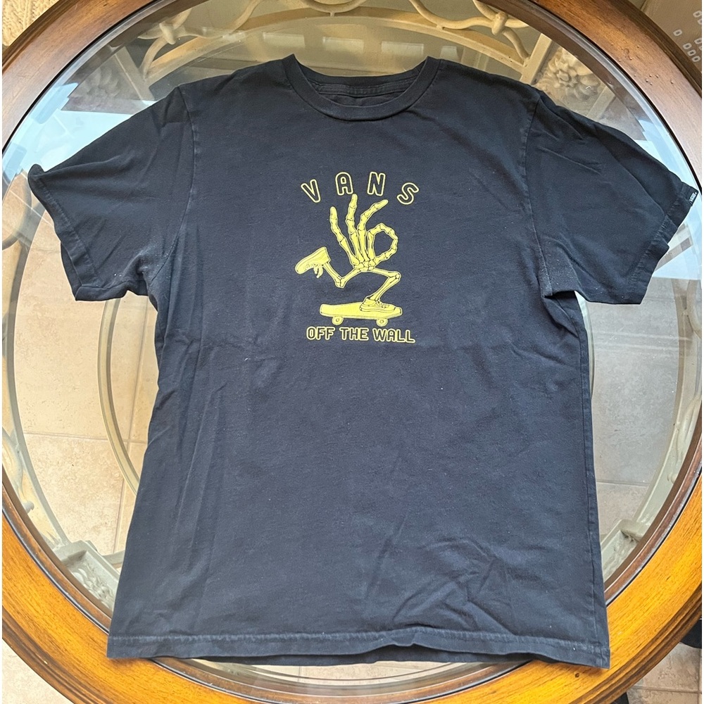 🌞VANS🌞- Black Graphic Tee with Yellow Design- Size lg